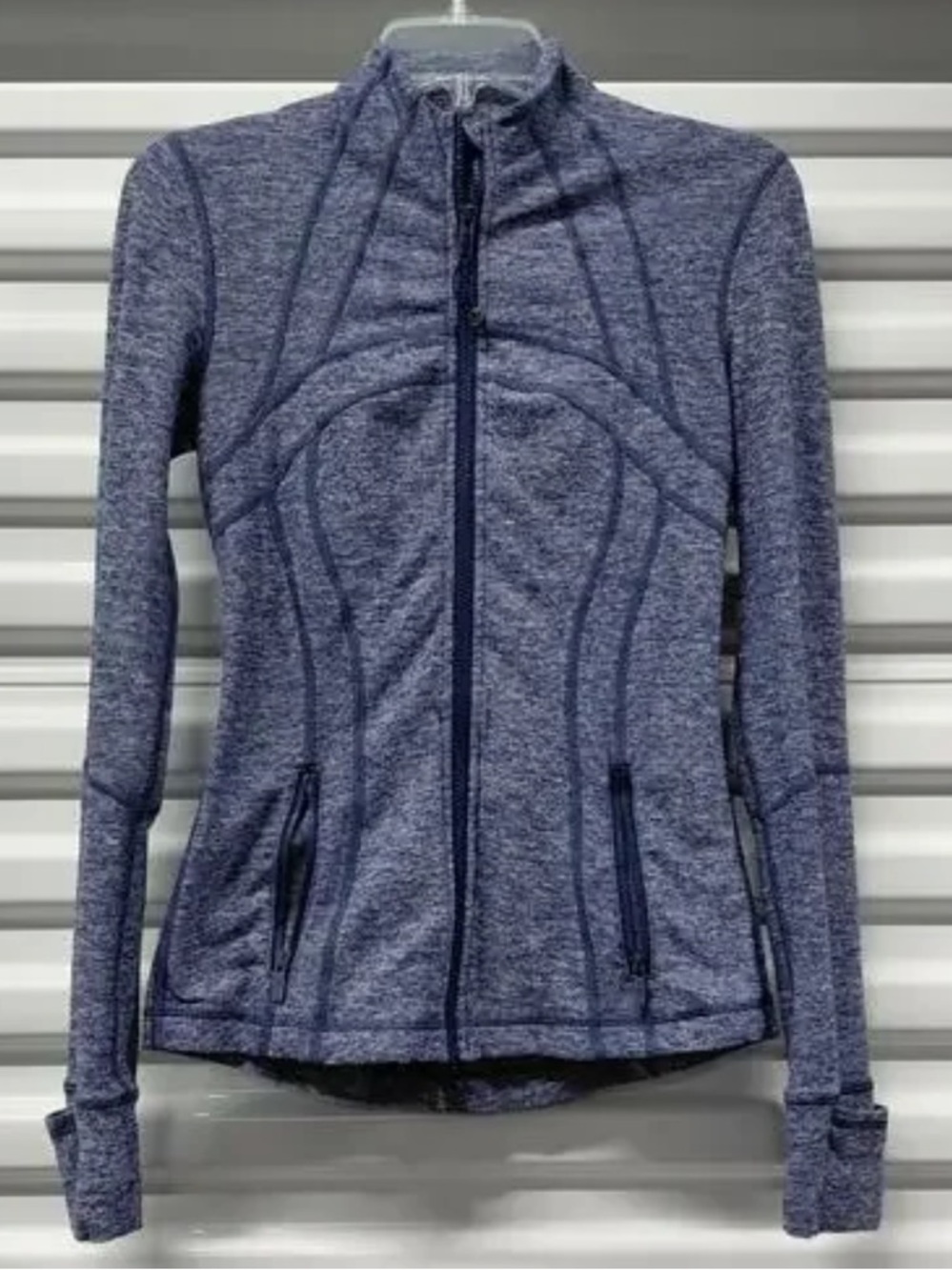 lululemon athletica Heathered Blue and Gray Zip Jacket